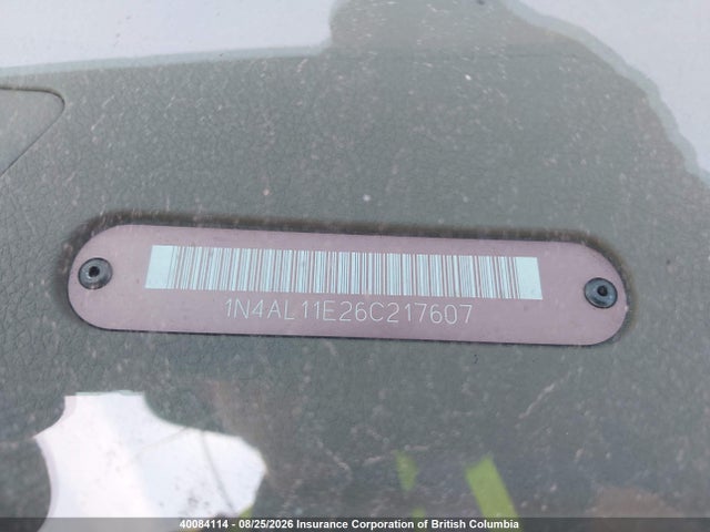 40084114 :رقم المزاد ، 1N4AL11E26C217607 vin ، 2006 Nissan Altima S/sl مزاد بيع