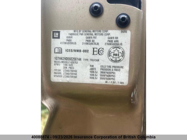 Aukcja sprzedaży 2006 Gmc Sierra K2500 Heavy Duty, vin: 1GTHK29D56E256144, numer aukcji: 40088874