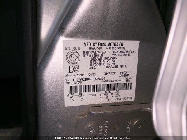Ford F250 2014 1FT7W2B64EEA39808 Image 15