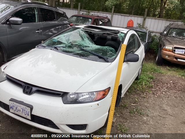 40088918 :رقم المزاد ، 2HGFG12698H011617 vin ، 2008 Honda Civic مزاد بيع