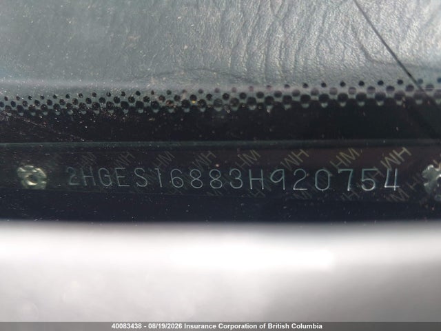 Aukcja sprzedaży 2003 Honda Civic Lx, vin: 2HGES16883H920754, numer aukcji: 40083438