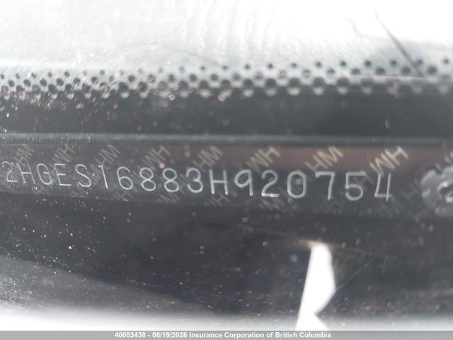 Aukcja sprzedaży 2003 Honda Civic Lx, vin: 2HGES16883H920754, numer aukcji: 40083438