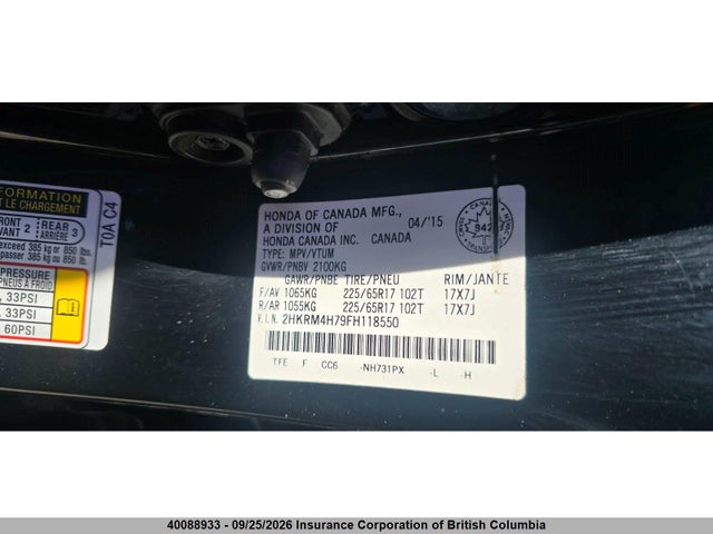 Honda CR-V 2015 2HKRM4H79FH118550 Image 10