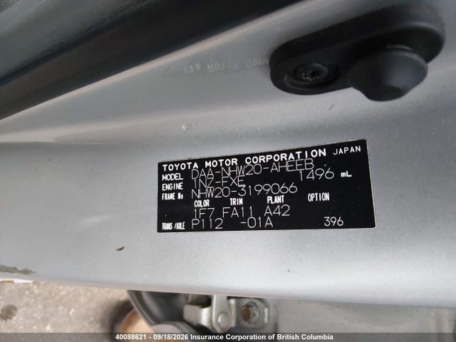 40088621 :رقم المزاد ، NHW203199066 vin ، 2006 Toyota Prius مزاد بيع