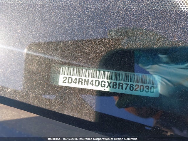 40088164 :رقم المزاد ، 2D4RN4DGXBR762030 vin ، 2011 Dodge Grand Caravan Express مزاد بيع