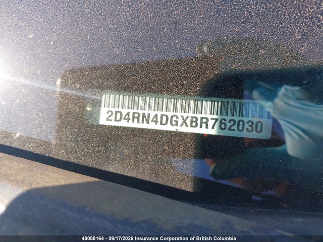 40088164 :رقم المزاد ، 2D4RN4DGXBR762030 vin ، 2011 Dodge Grand Caravan Express مزاد بيع