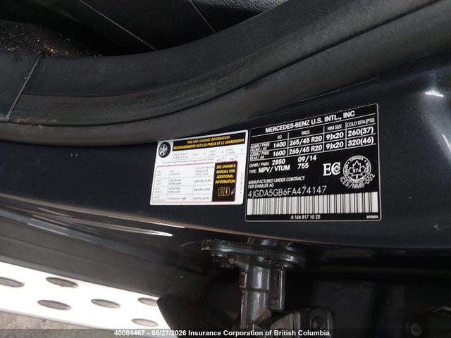 Mercedes-Benz Ml 400 4matic 2015 4JGDA5GB6FA474147 Image 20