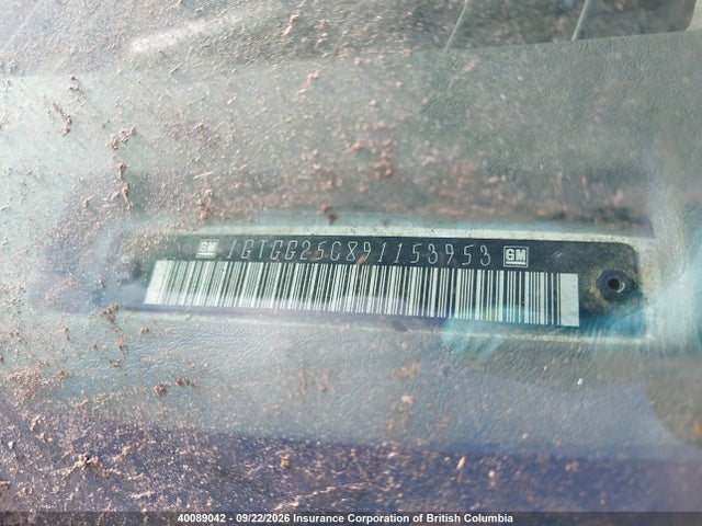 Aukcja sprzedaży 2009 Gmc Savana G2500, vin: 1GTGG25C891153953, numer aukcji: 40089042
