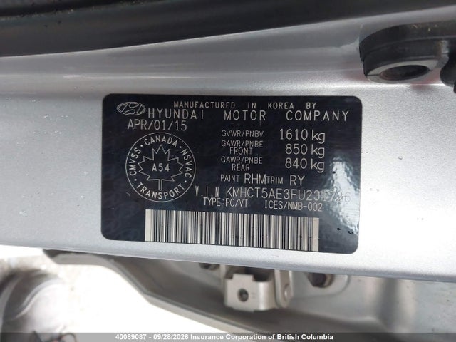 Hyundai ACCENT GS 2015 KMHCT5AE3FU231726 Image 9
