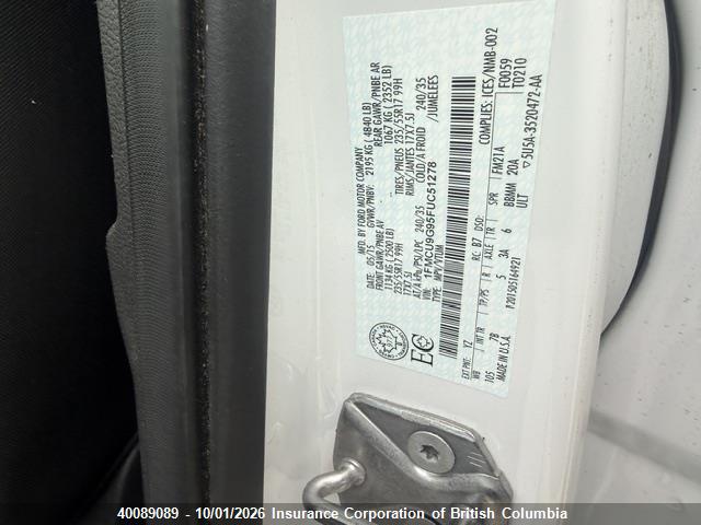 Ford ESCAPE SE 2015 1FMCU9G95FUC51278 Image 13
