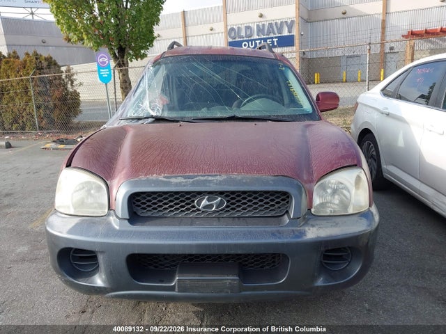 2004 Hyundai Santa Fe მანქანა იყიდება აუქციონზე, vin: KM8SB13D04U607808, აუქციონის ნომერი: 40089132