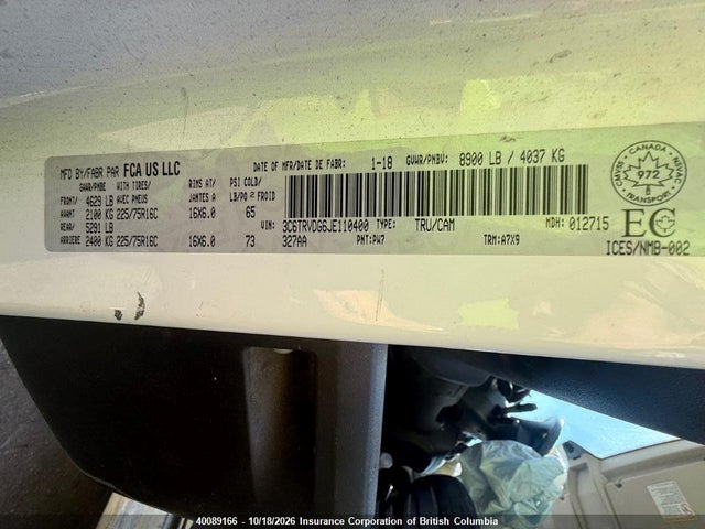 RAM Promaster 2500 2500 High 2018 3C6TRVDG6JE110400 Image 6