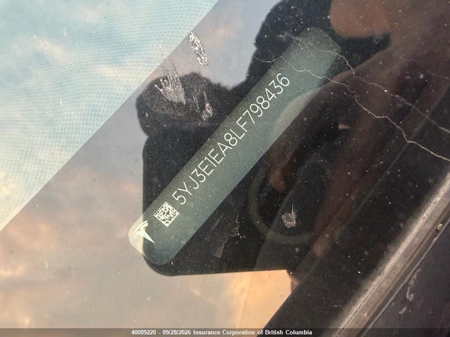40089220 :رقم المزاد ، 5YJ3E1EA8LF798436 vin ، 2020 Tesla Model 3 مزاد بيع