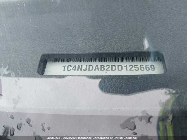 2013 Jeep Compass Sport/north მანქანა იყიდება აუქციონზე, vin: 1C4NJDAB2DD125669, აუქციონის ნომერი: 40089223