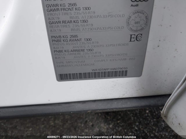 Audi Q5 2017 WA1D7AFP1HA079010 Image 9
