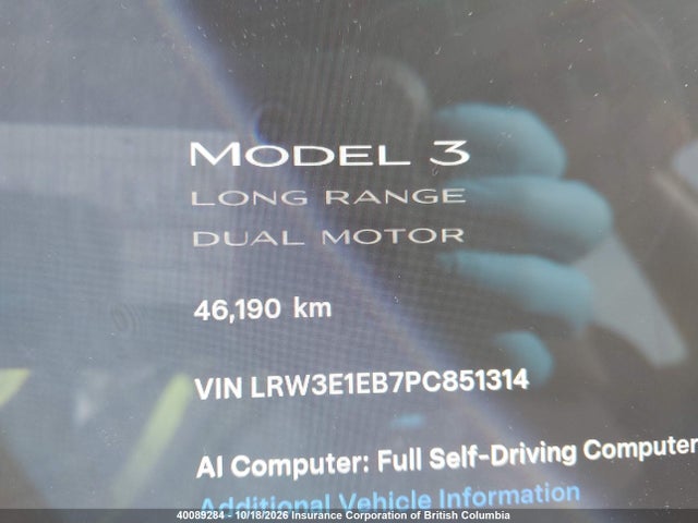 Tesla MODEL 3 2023 LRW3E1EB7PC851314 Image 16
