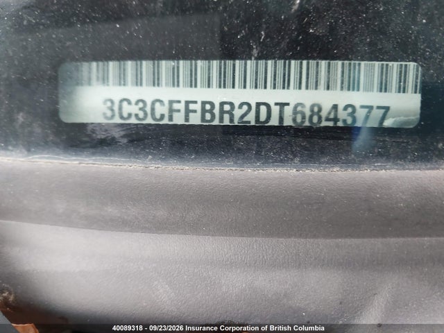 40089318 :رقم المزاد ، 3C3CFFBR2DT684377 vin ، 2013 Fiat 500 مزاد بيع