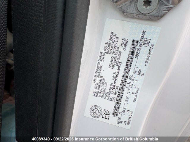 1FTER1FH5MLD58732 Ford Ranger Xl/xlt/lariat