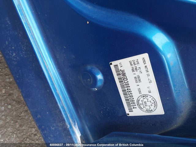 Продажа на аукционе авто 2008 Honda Fit Sport, vin: JHMGD38648S808654, номер лота: 40086837