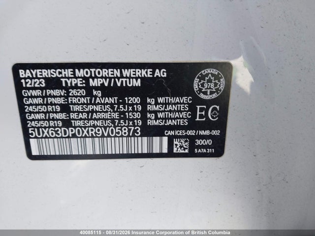 BMW X3 Xdrive30e 2024 5UX63DP0XR9V05873 Image 19