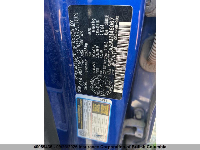 KNDETCA29M7146067 KIA Seltos Sx Turbo