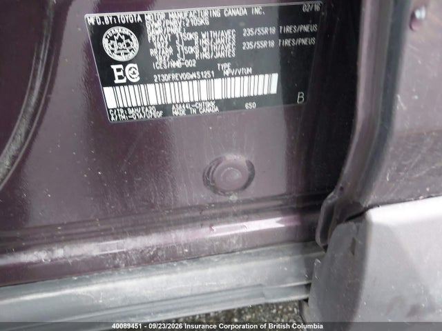 Toyota RAV4 2016 2T3DFREV0GW451251 Image 9