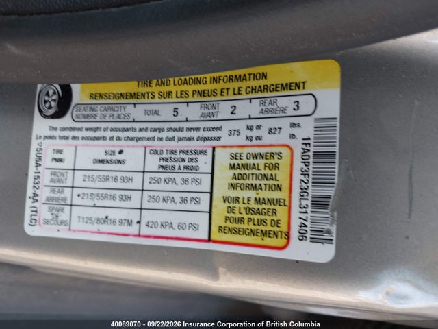 Ford FOCUS SE 2016 1FADP3F23GL317406 Image 9