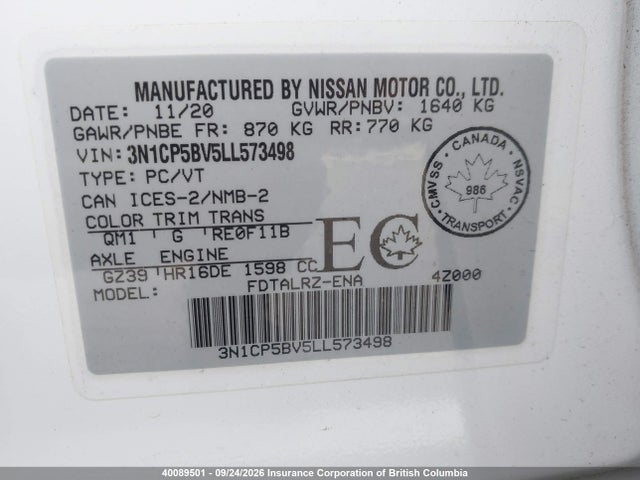 Nissan Kicks 2020 3N1CP5BV5LL573498 Image 9