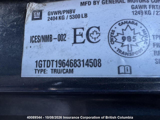 Aukcja sprzedaży 2006 Gmc Canyon, vin: 1GTDT196468314508, numer aukcji: 40089544