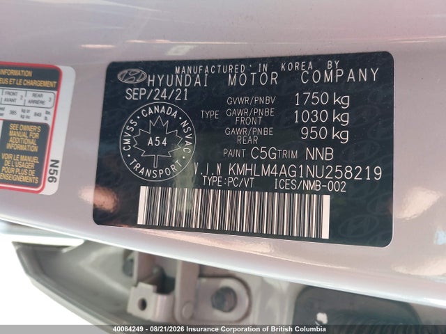 Hyundai ELANTRA SEL 2022 KMHLM4AG1NU258219 Image 9