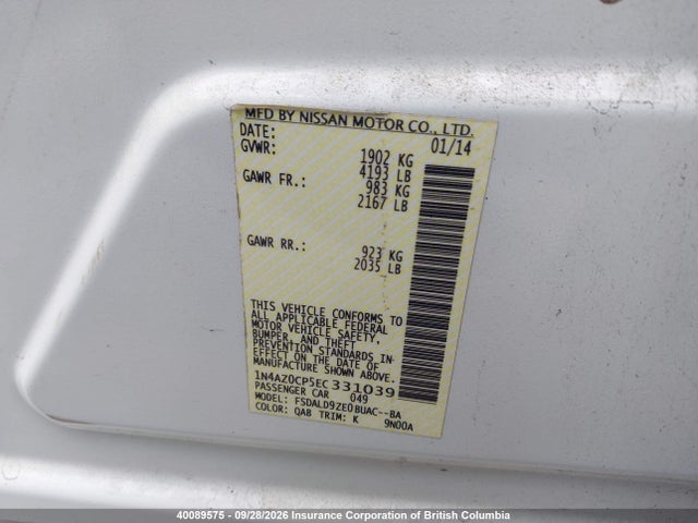 Nissan Leaf 2014 1N4AZ0CP5EC331039 Image 9