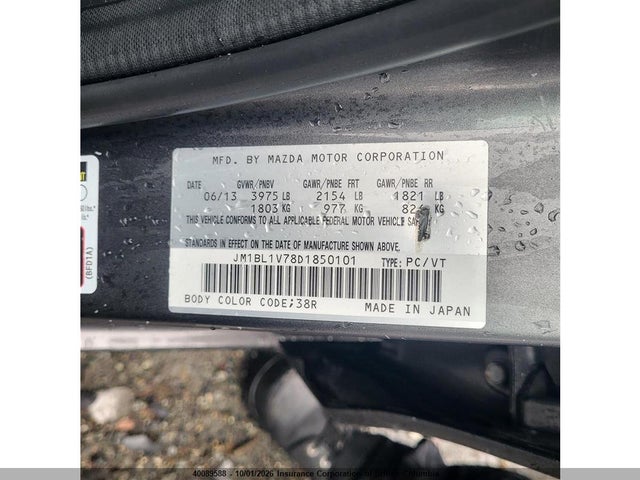 2013 Mazda 3 I მანქანა იყიდება აუქციონზე, vin: JM1BL1V78D1850101, აუქციონის ნომერი: 40089588