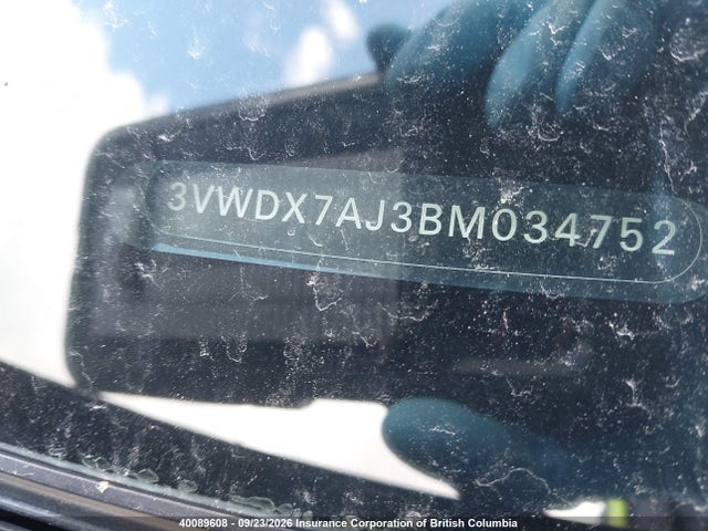 Продажа на аукционе авто 2011 Volkswagen Jetta, vin: 3VWDX7AJ3BM034752, номер лота: 40089608