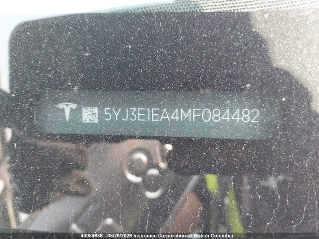 5YJ3E1EA4MF084482 Tesla MODEL 3