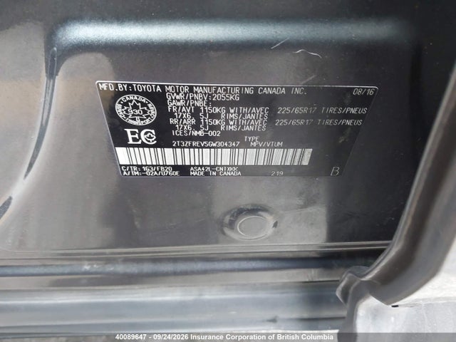 Toyota RAV4 2016 2T3ZFREV5GW304347 Image 9
