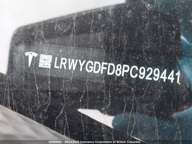 40089650 :رقم المزاد ، LRWYGDFD8PC929441 vin ، 2023 Tesla Model Y مزاد بيع