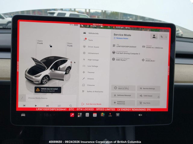 40089650 :رقم المزاد ، LRWYGDFD8PC929441 vin ، 2023 Tesla Model Y مزاد بيع