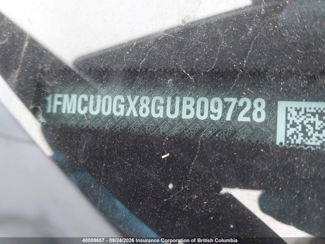 40089657 :رقم المزاد ، 1FMCU0GX8GUB09728 vin ، 2016 Ford Escape Se مزاد بيع