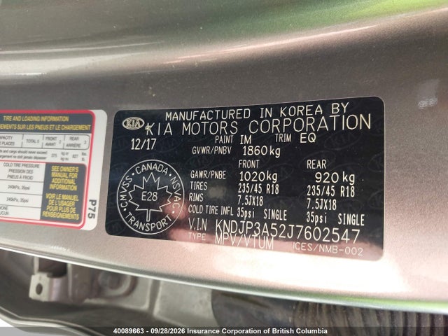2018 Kia Soul მანქანა იყიდება აუქციონზე, vin: KNDJP3A52J7602547, აუქციონის ნომერი: 40089663