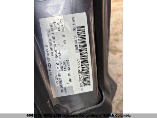 40089706 :رقم المزاد ، JM1FE173840133659 vin ، 2004 Mazda Rx8 مزاد بيع