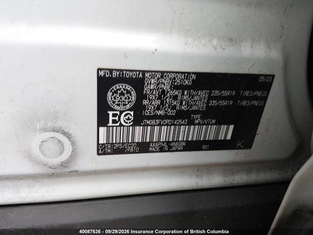 JTMGB3FV0PD142543 Toyota Rav4 Prime Xse