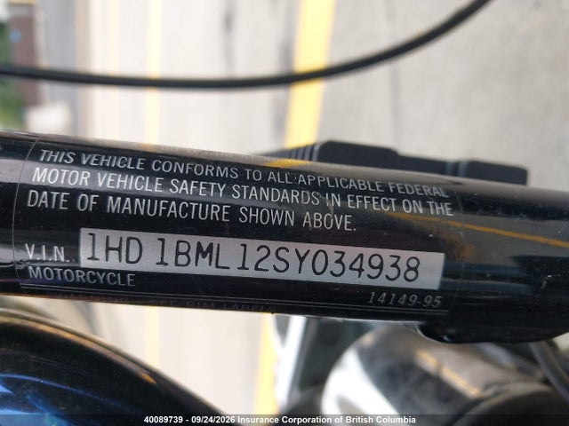 Продажа на аукционе авто 1995 Harley-davidson Flstf, vin: 1HD1BML12SY034938, номер лота: 40089739