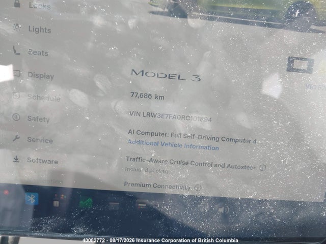 LRW3E7FA0RC101894 Tesla MODEL 3