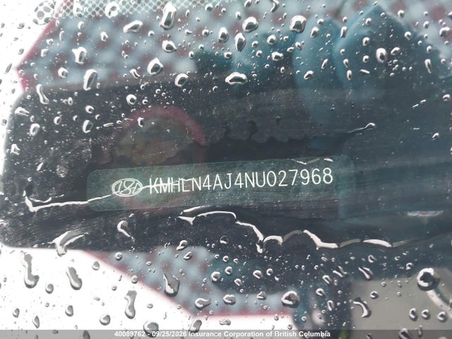 Продажа на аукционе авто 2022 Hyundai Elantra Limited, vin: KMHLN4AJ4NU027968, номер лота: 40089762