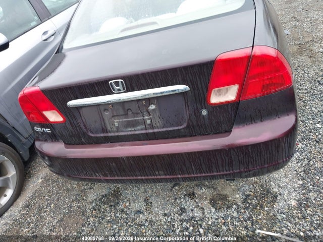 40089768 :رقم المزاد ، 2HGES16651H937409 vin ، 2001 Honda Civic مزاد بيع