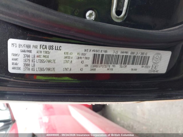 RAM 1500 St 2015 1C6RR6FG7FS735776 Image 15