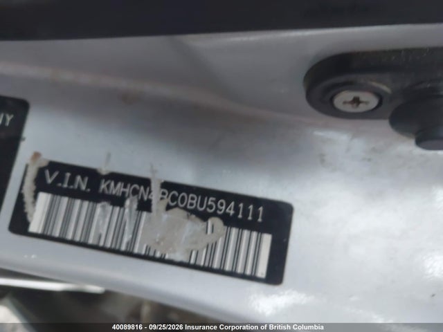 Продажа на аукционе авто 2011 Hyundai Accent Gls, vin: KMHCN4BC0BU594111, номер лота: 40089816