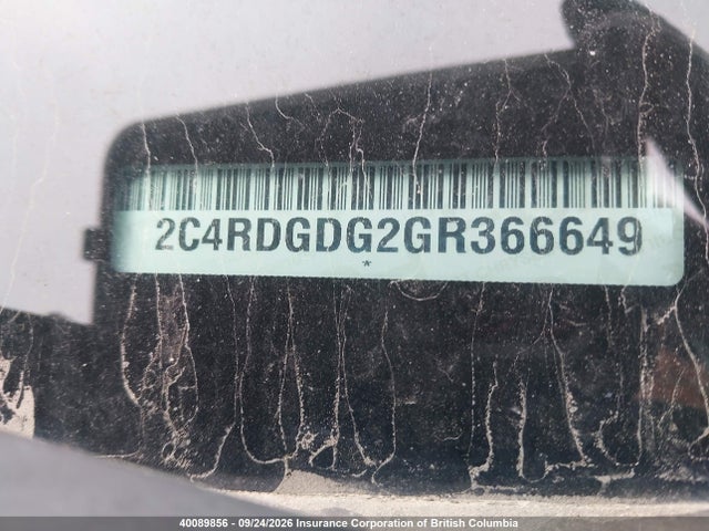 Aukcja sprzedaży 2016 Dodge Grand Caravan Crew, vin: 2C4RDGDG2GR366649, numer aukcji: 40089856