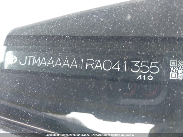 Aukcja sprzedaży 2024 Toyota Bz4x, vin: JTMAAAAA1RA041355, numer aukcji: 40089860
