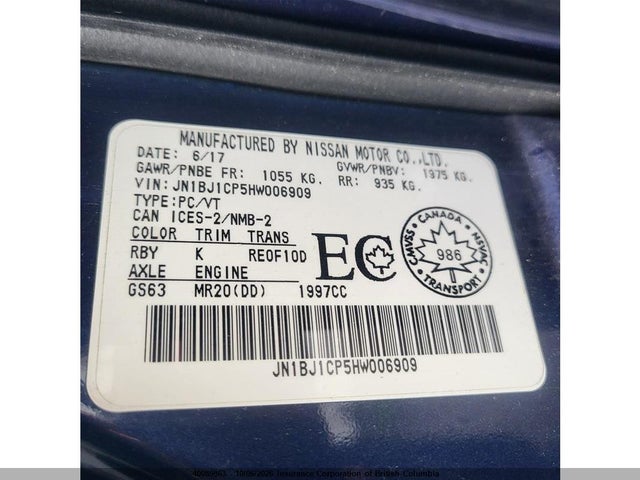 2017 Nissan Rogue Sport S/sv/sl მანქანა იყიდება აუქციონზე, vin: JN1BJ1CP5HW006909, აუქციონის ნომერი: 40089863